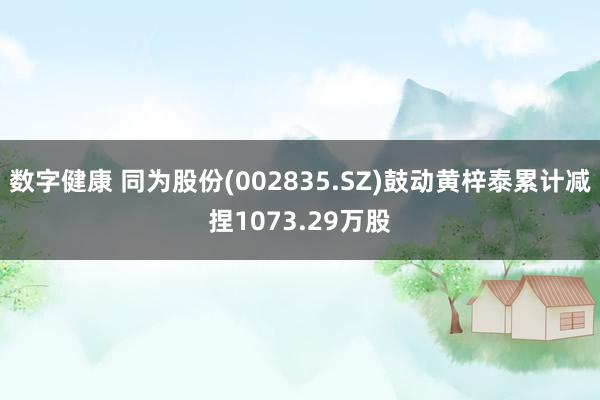 数字健康 同为股份(002835.SZ)鼓动黄梓泰累计减捏1073.29万股