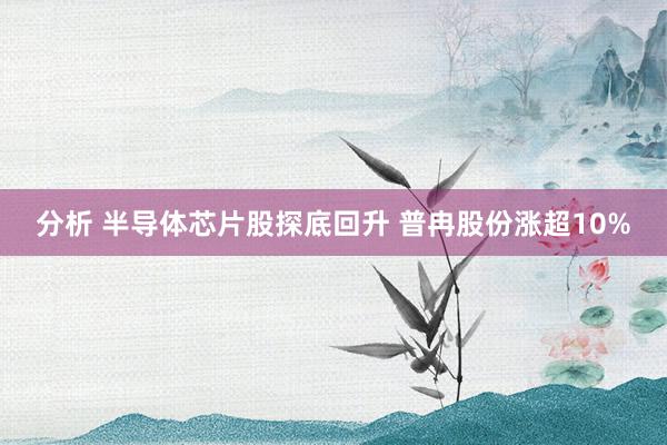 分析 半导体芯片股探底回升 普冉股份涨超10%