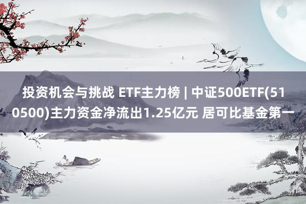 投资机会与挑战 ETF主力榜 | 中证500ETF(510500)主力资金净流出1.25亿元 居可比基金第一