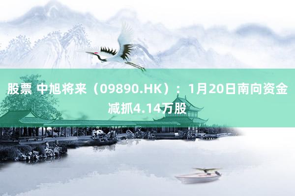 股票 中旭将来（09890.HK）：1月20日南向资金减抓4.14万股