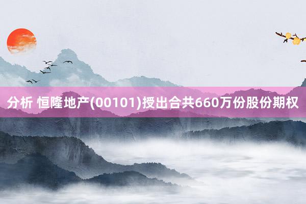 分析 恒隆地产(00101)授出合共660万份股份期权