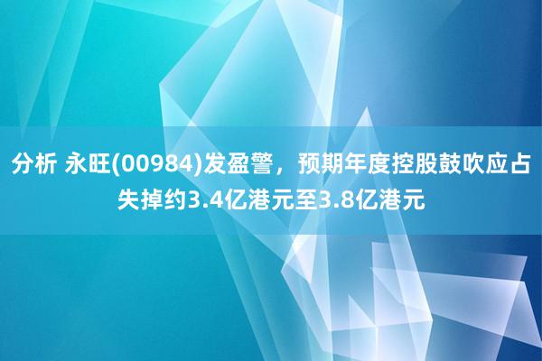 分析 永旺(00984)发盈警，预期年度控股鼓吹应占失掉约3.4亿港元至3.8亿港元