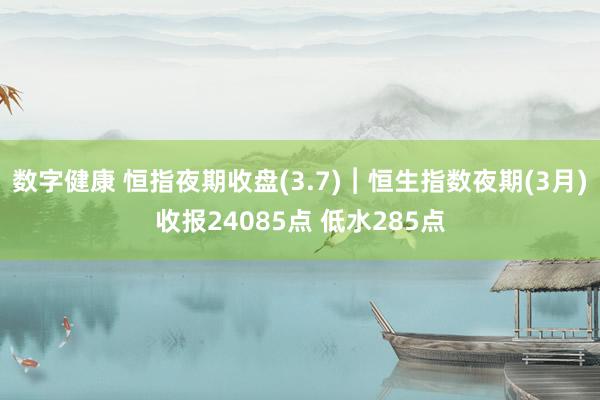 数字健康 恒指夜期收盘(3.7)︱恒生指数夜期(3月)收报24085点 低水285点